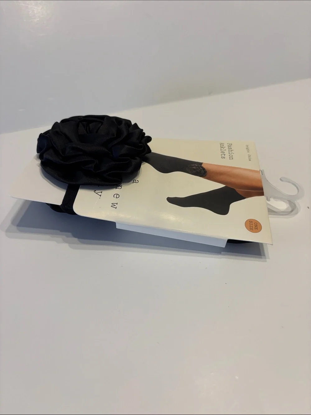 A New Day Black Rosette Detail Fashion Anklet Socks